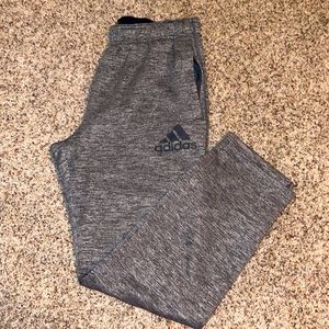 Men’s Adidas Fleece Lined Sweatpants- grey- size M
